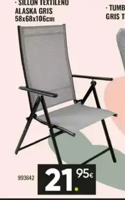 Family Cash Sillon textileno alaska gris oferta