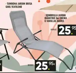 Family Cash Tumbona jardin brisa gris textileno oferta