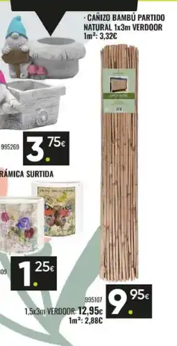 Family Cash Cañizo bambú partido natural 1x3m verdoor oferta