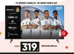 Family Cash HISENSE Tv 55a6q 55" 4k smart hdr10 sat oferta