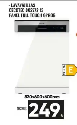 Family Cash CECOTEC Lavavajillas panel full touch 6prog oferta
