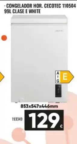 Family Cash CECOTEC Congelador hor. 110504 clase white oferta