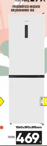 Family Cash HISENSE Frigorífico rb390n4dwd 186 oferta
