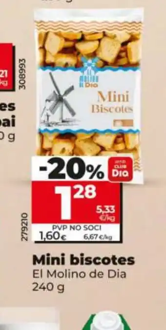 Dia EL MOLINO DE DIA Mini biscotes oferta
