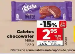 Dia MILKA Galetes chocowafer oferta