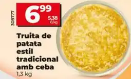 Dia Truita de patata estil tradicional amb ceba oferta