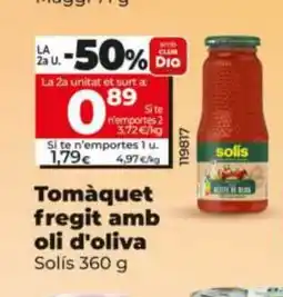 Dia SOLIS Tomàquet fregit amb oli d'oliva oferta