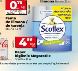 Dia SCOTTEX Paper higiènic Megarotlle oferta