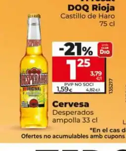 Dia DESPERADOS Cervesa oferta