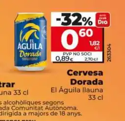 Dia EL ÁGUILA Cervesa Dorada oferta