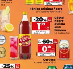 Dia LA CASERA Còctel negre d'estiu amb Ilimona oferta