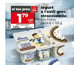 Dia DIA FIDIAS iogurt a l'estil grec stracciatella oferta