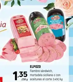 Coviran ELPOZO Fiambre sandwich, mortadela siciliana o con oferta