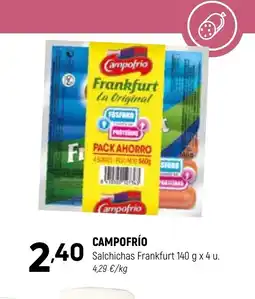 Coviran CAMPOFRÍO Salchichas Frankfurt oferta