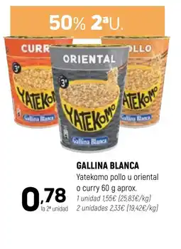 Coviran GALLINA BLANCA Yatekomo pollo u oriental o curry oferta