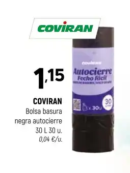 Coviran COVIRAN Bolsa basura negra autocierre oferta