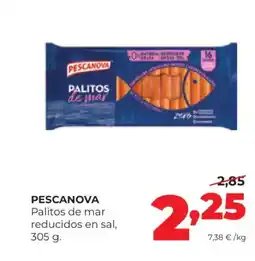 Alimerka PESCANOVA Palitos de mar reducidos en sal oferta