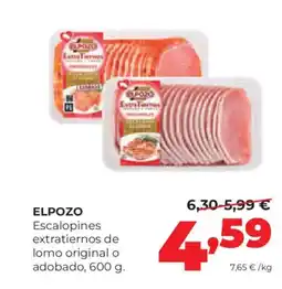 Alimerka ELPOZO Escalopines extratiernos de lomo original o adobado oferta