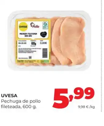 UVESA Pechuga de pollo fileteada