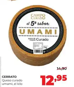 Alimerka CERRATO Queso curado umami oferta