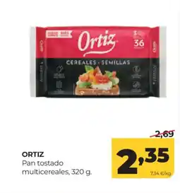 Alimerka ORTIZ Pan tostado multicereales oferta