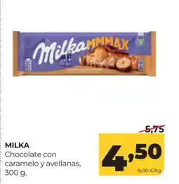 Alimerka MILKA Chocolate con caramelo y avellanas oferta