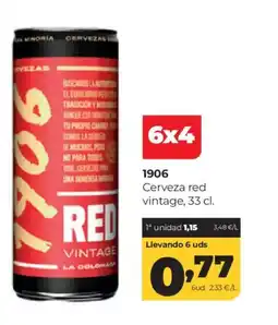 Alimerka 1906 Cerveza red vintage oferta