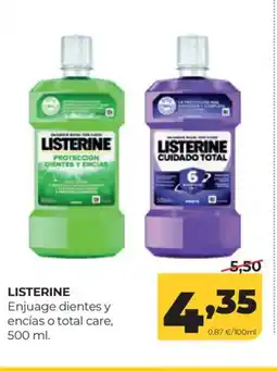 Alimerka LISTERINE Enjuage dientes y encías o total care oferta