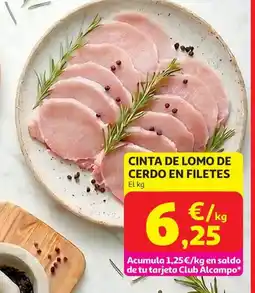 Alcampo Cinta de lomo de cerdo en filetes oferta