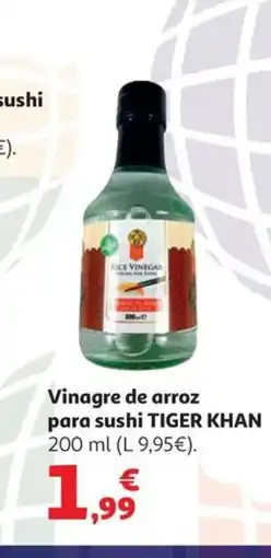 Alcampo TIGER KHAN Vinagre de arroz para sushi oferta