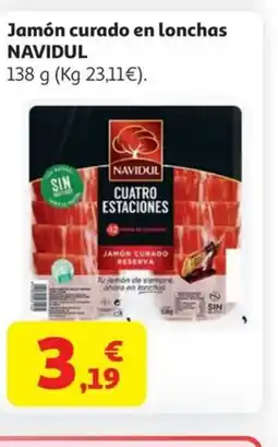 Alcampo NAVIDUL Jamón curado en lonchas oferta