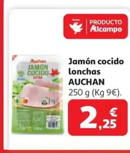 Alcampo AUCHAN Jamón cocido lonchas oferta