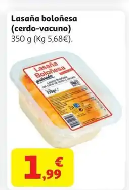 Alcampo Lasaña boloñesa (cerdo-vacuno) oferta