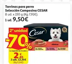Alcampo CESAR Tarrinas para perro Selección Campesina oferta