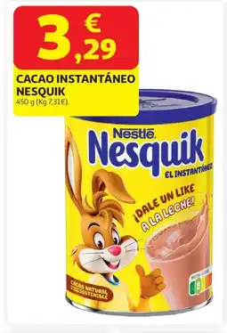 Alcampo NESQUIK Cacao instantáneo oferta