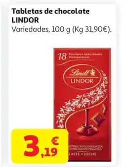 Alcampo LINDOR Tabletas de chocolate oferta