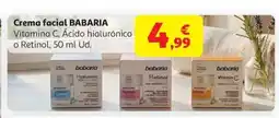 Alcampo BABARIA Crema facial oferta