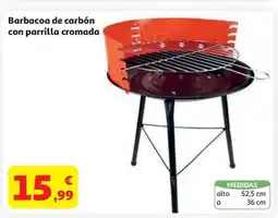 Alcampo Barbacoa de carbón con parrilla cromada oferta