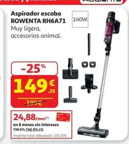 Alcampo ROWENTA Aspirador escoba RH6A71 oferta