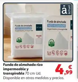 Alcampo Funda de almohada rizo impermeable y transpirable oferta