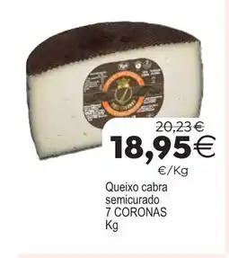 Plenus Supermercados 7 CORONAS Queixo cabra semicurado oferta