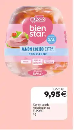 Plenus Supermercados ELPOZO Xamón cocido reducido en sal oferta