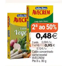 Plenus Supermercados AVECREM Caldo concentrado carne/vexetal oferta