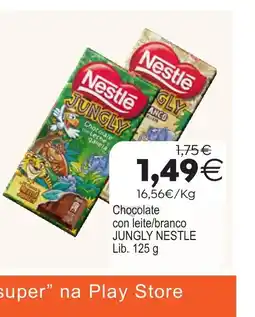 Plenus Supermercados JUNGLY NESTLE Chocolate con leite/branco oferta