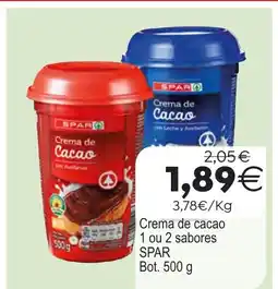 Plenus Supermercados SPAR Crema de cacao 1 ou 2 sabores oferta