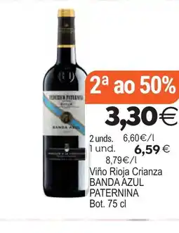 Plenus Supermercados BANDA AZUL PATERNINA Viño Rioja Crianza oferta