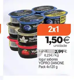 Plenus Supermercados YOPRO DANONE Iogur sabores oferta