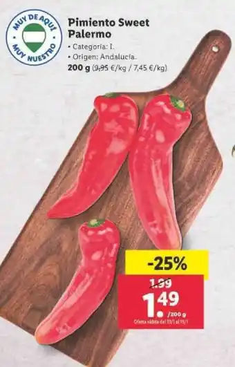 Lidl Pimiento Sweet Palermo 200 g oferta