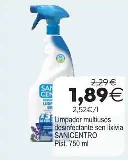 Plenus Supermercados SANICENTRO Limpador multiusos desinfectante sen lixivia oferta
