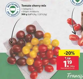 Lidl Tomate Cherry Mix 300 g oferta
